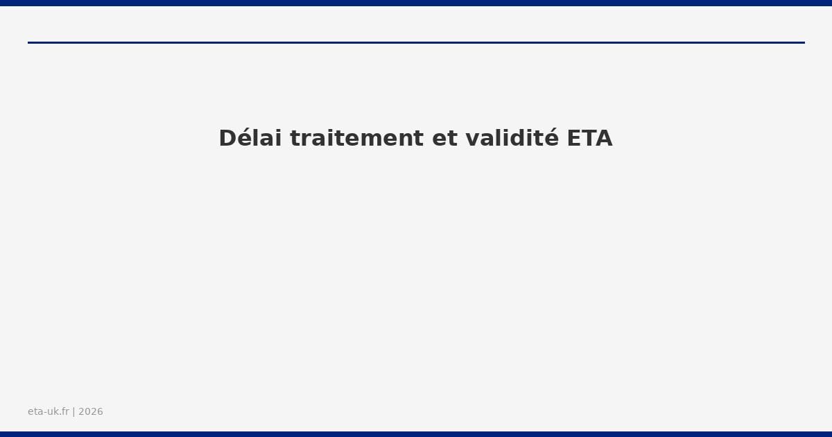 Délai traitement et validité ETA